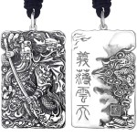 990 Pure Silver Warrior Sage Lord Guan Majestic Pendant